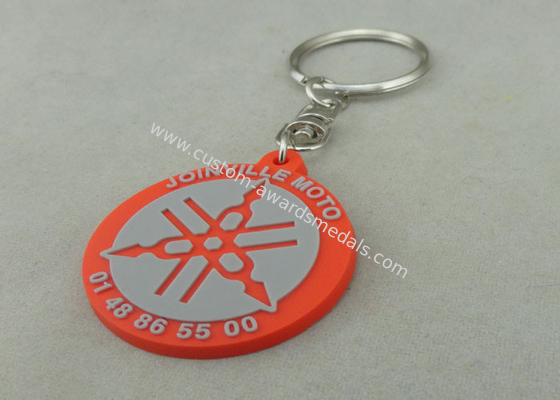 2D PVC Injection Keychain For Business Promotion , Customized PVC Badges.