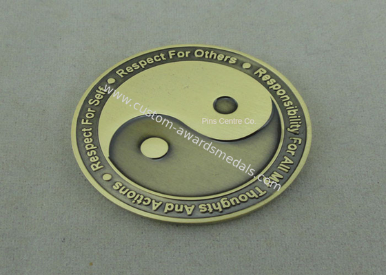 Die Struck Personalized Coins , Transparent Enamel Brass Material Police Coin