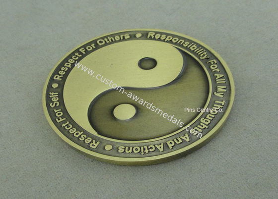 Die Struck Personalized Coins , Transparent Enamel Brass Material Police Coin