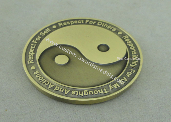 Die Struck Personalized Coins , Transparent Enamel Brass Material Police Coin