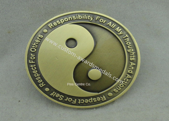 Die Struck Personalized Coins , Transparent Enamel Brass Material Police Coin