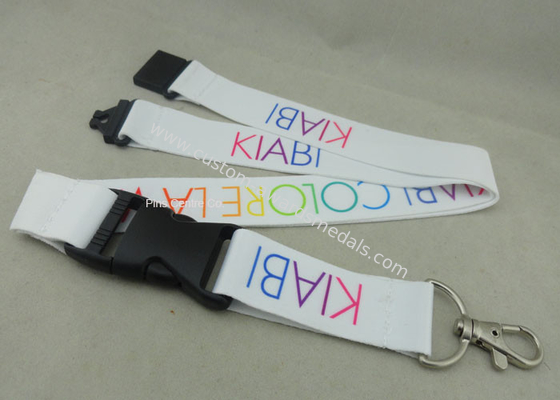 Heat Transfer Promotional Lanyards , Customized Printing Lanyard With Safety Buckle