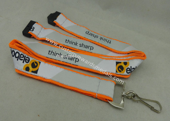 Customized Promotional Lanyards , Polyester Sublimation Lanyard With Safety Buckle