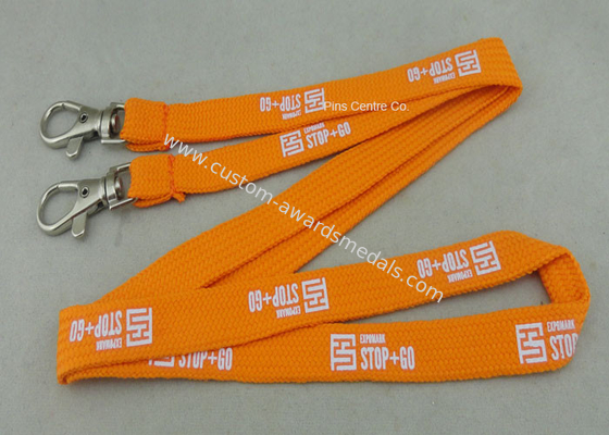 Custom Promotional Polyester Printing Lanyards , Tube Lanyard With Solid Color Printing.