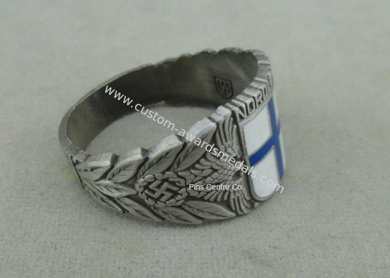 Customized Souvenir Badges , Zinc Alloy Die Casting Imitation Hard Enamel Ring