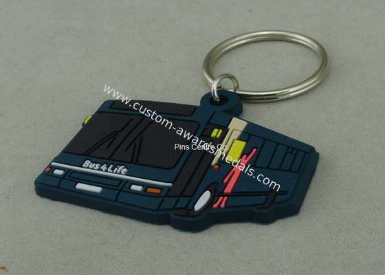 Custom Soft PVC Keychain , Promotional 2D Custom Rubber Keychains