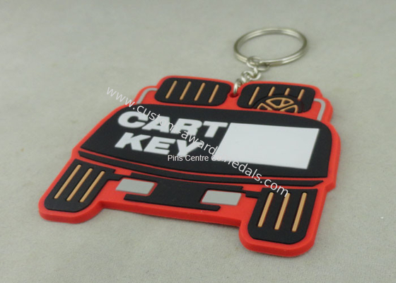 Stamping / Die Casting Rubber Key Chain , Design Your Own Custom Shaped Keychains