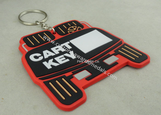 Stamping / Die Casting Rubber Key Chain , Design Your Own Custom Shaped Keychains