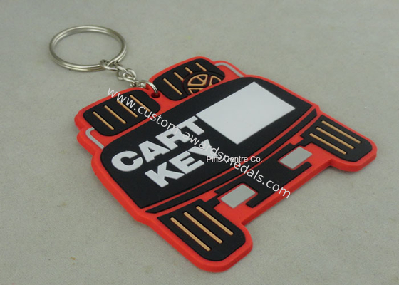 Stamping / Die Casting Rubber Key Chain , Design Your Own Custom Shaped Keychains