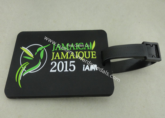 Personalized Soft PVC Luggage Tag , 2D Eco Friendly Rubber Personalized Luggage Tags