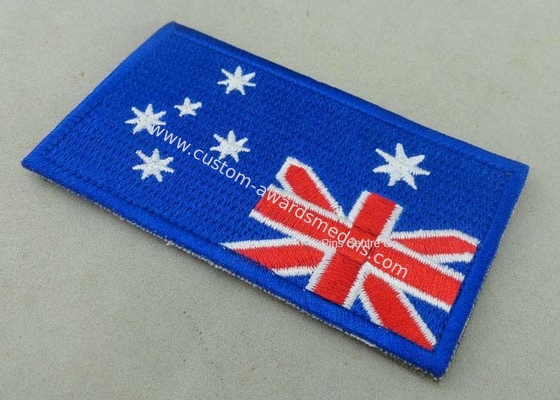 Heat Cut Custom Embroidered Badges , Professional Garment Accessories Custom Clothing Patches