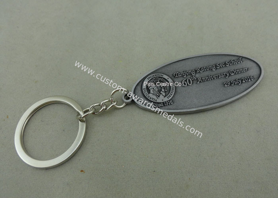 Scuba Diving Metal Pewter Promotional Keychain with Antique Brass Plating for Promotional Gift