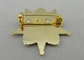 3D Die Casting Soft Enamel Pin , Zinc Alloy Gold Plating Brooch On Back Side