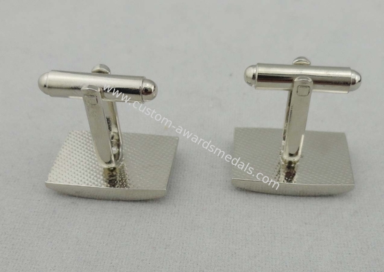 ESTPAC Square Zinc Alloy Cufflink , 21 mm Laser Engraved Logo For Company