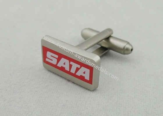 SATA Zinc Alloy Hard Enamel Cufflink, 17 mm Misty Color Printing For Club