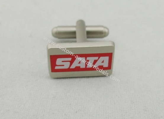 SATA Zinc Alloy Hard Enamel Cufflink, 17 mm Misty Color Printing For Club