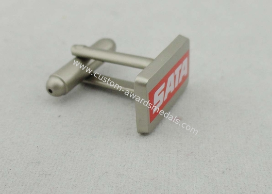 SATA Zinc Alloy Hard Enamel Cufflink, 17 mm Misty Color Printing For Club