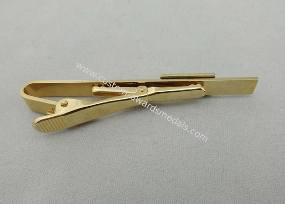 15 mm Gold Plating Personalized Tie Bar , 1 Inch Custom Copper For Mens