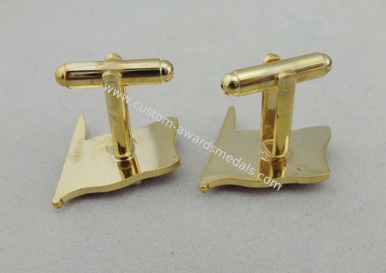 Copper Stamped Soft Enamel Flag Cufflink , 1 Pair Mini 3D Cloisonné Aluminum