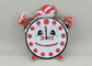 Red Clock Pewter Carnival Medal , 65mm Nickel Plating With Ribbon For Children