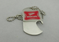 50mm Soft Enamel Personalised Dog Tags For Pets With Bottle Opener , Nickel Plating