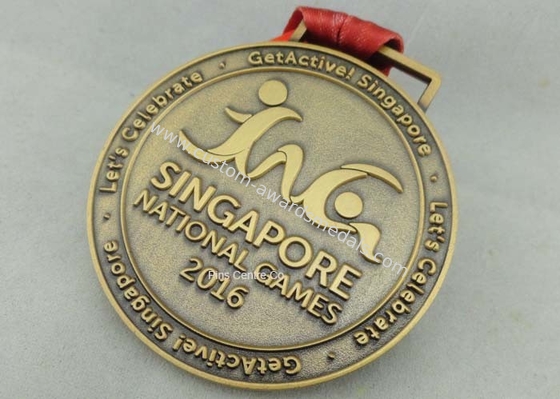 Zinc Alloy Die Casting Sport Medals , Customized Running Medals By Stamping