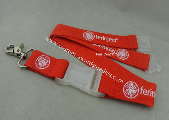 Silk Screen Printing Polyester Promotional Lanyards , Customized Sublimation Fair Lanyard