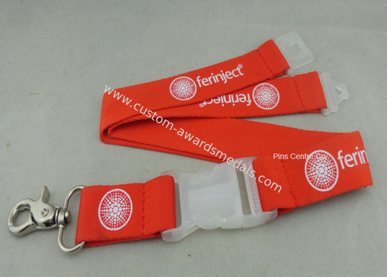 Silk Screen Printing Polyester Promotional Lanyards , Customized Sublimation Fair Lanyard