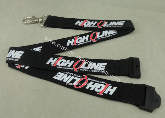 Customized Logo Neck Id Card Lanyard , Metal Hook Lanyard For Meeting name badge lanyards