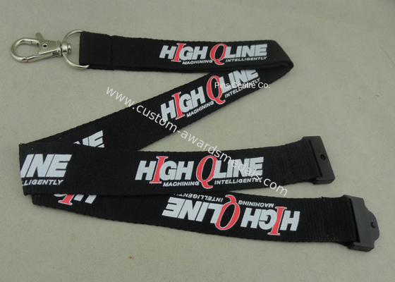 Customized Logo Neck Id Card Lanyard , Metal Hook Lanyard For Meeting name badge lanyards