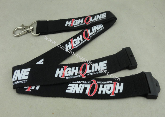 Customized Logo Neck Id Card Lanyard , Metal Hook Lanyard For Meeting name badge lanyards