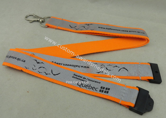 Silk Screen Printing Reflection Custom Printed Lanyards , Celebration Lanyard With Polyester Material