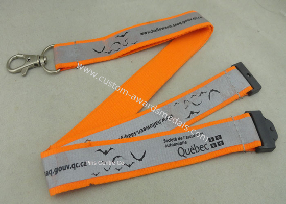 Silk Screen Printing Reflection Custom Printed Lanyards , Celebration Lanyard With Polyester Material