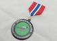 Round Reward Custom Medal Awards With Ribbon , Brass Offset Printing