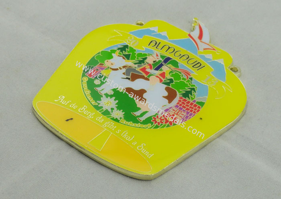 Zinc Alloy Enamel Medal , Soft Enamel , Epoxy Added , Gold Plating