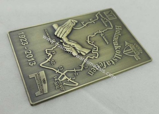 3D Zinc Alloy Die Cast Medals Antique Brass Plating For Memorial Day