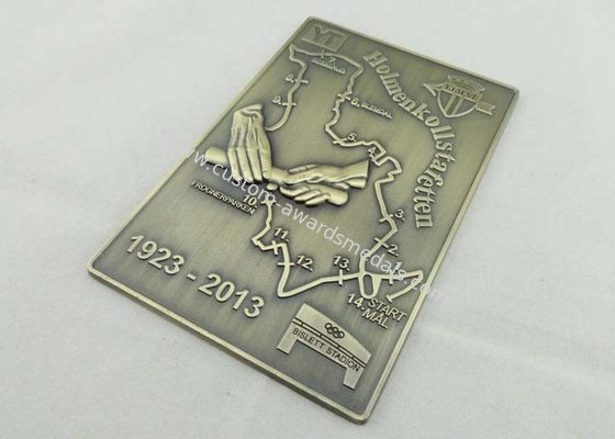 3D Zinc Alloy Die Cast Medals Antique Brass Plating For Memorial Day