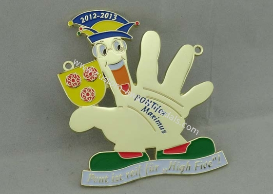 90 mm Pontifex Zinc Alloy Carnival Medal By Soft Enamel , Gold Plating