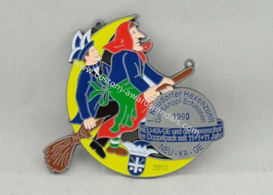 Neudorfer Hexenzunft Carnival Medal Soft Enamel , Antique Nickel Plating