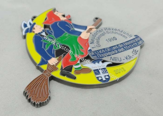 Neudorfer Hexenzunft Carnival Medal Soft Enamel , Antique Nickel Plating