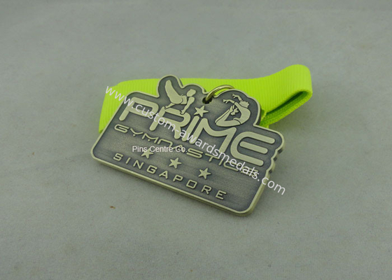 3.0 Inch Sports Die Cast Medals Zinc Alloy 3D With Antique Silver Plating