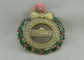 Customized Zinc Alloy Ribbon Medals , 3D Die Casting Antique Brass Medals