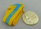 Gold Plated Ribbon Medals 3D