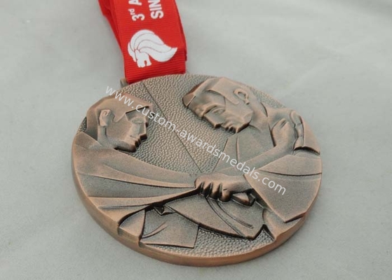 Asian Judo Kata 2013 Ribbon Medals Copper Plating Full 3d For Gift