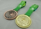 Khanty Mansiysk Ribbon Medals 3d Copper Plated , Heat Transfer Print Ribbon