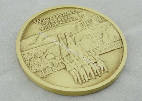 Zinc Alloy Personalized Coins Antique Gold Plating For Awards