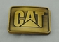 Casting Pewter Custom Made Buckles Gold Plated , Cat Belt Buckle