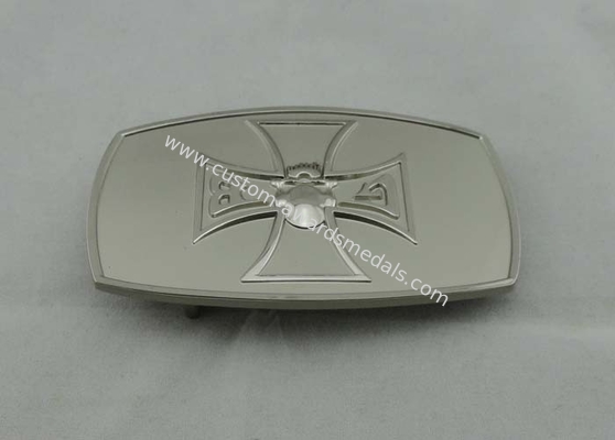 Zinc Alloy Custom Made Buckles Without Enamel , Nickel Plated For Awards