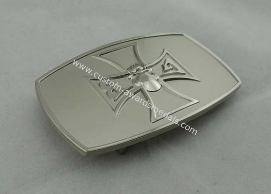 Zinc Alloy Custom Made Buckles Without Enamel , Nickel Plated For Awards