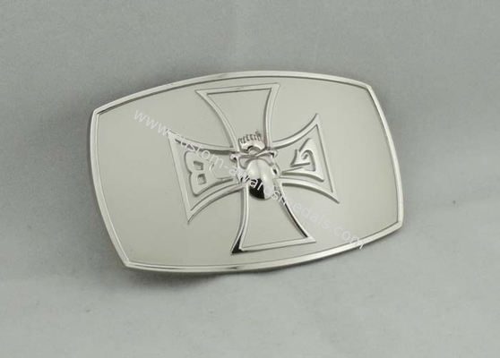 Zinc Alloy Custom Made Buckles Without Enamel , Nickel Plated For Awards